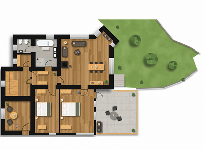 DAS SCHLÖSSL Suite 802 - Grundriss Beispiel, Abweichungen möglich